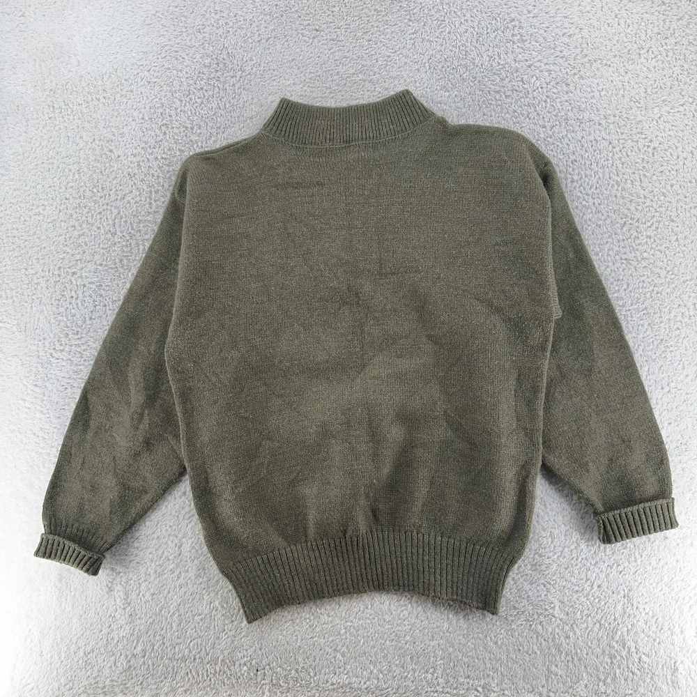 Vintage‎ LL Bean High Trek Sweater Mens Large Green Wool Blend Pullover USA 90s